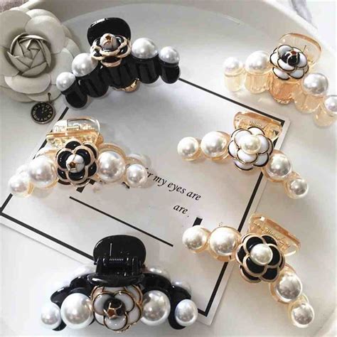 chanel claw clips|Chanel hair claw clip.